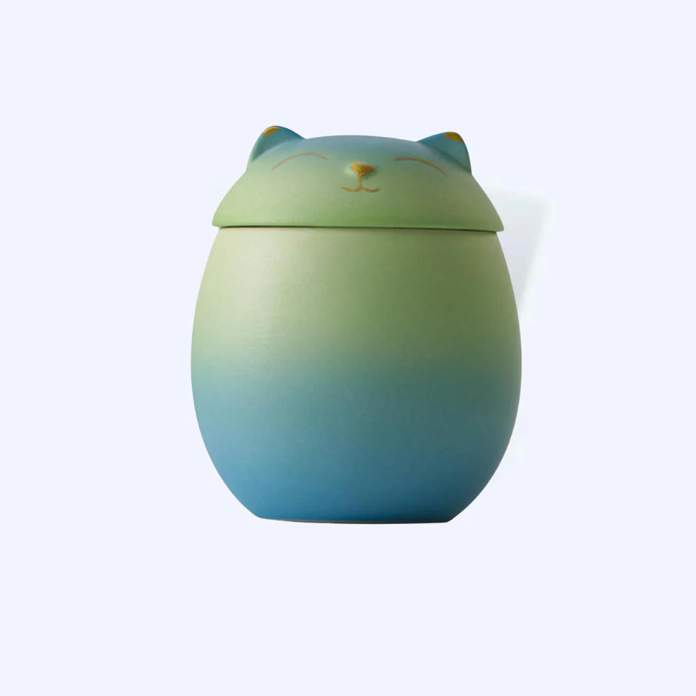Cute & Colorful Ceramic Cat Urn (6 Colors Available)