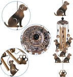 "Serenity Melodies" Bronze Dog Wind Chimes