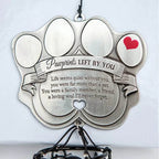 Pet Memorial Wind Chime - 18" Metal Casted Pawprint Wind Chime