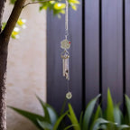 Pet Memorial Wind Chime - 18" Metal Casted Pawprint Wind Chime
