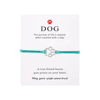 Paw Print Threaded Pet Memorial Bracelet - Many Colors Available