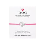 Paw Print Threaded Pet Memorial Bracelet - Many Colors Available