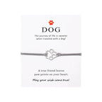 Paw Print Threaded Pet Memorial Bracelet - Many Colors Available