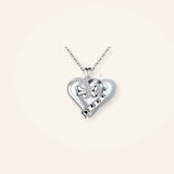 Real product photo for Sterling Silver Dog Bone & Heart Memorial Necklace